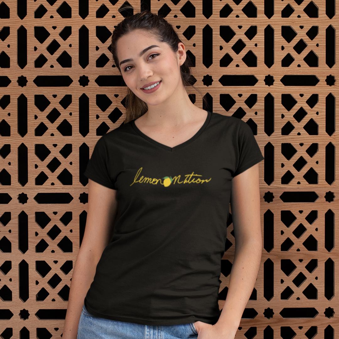 Lemon Nation Fitted V-Neck T-Shirt