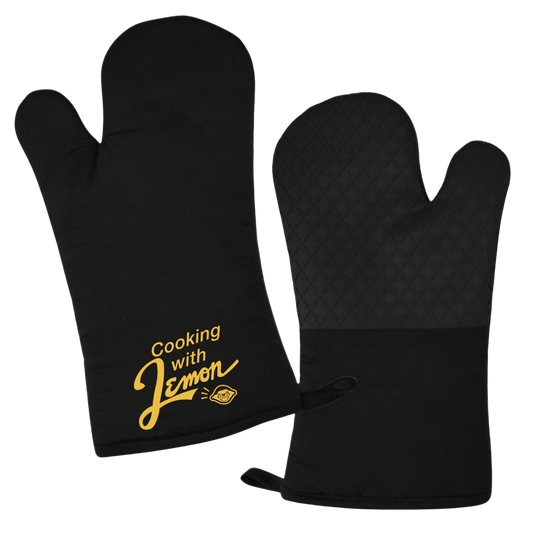 Cooking with Lemon Oven Mitt
